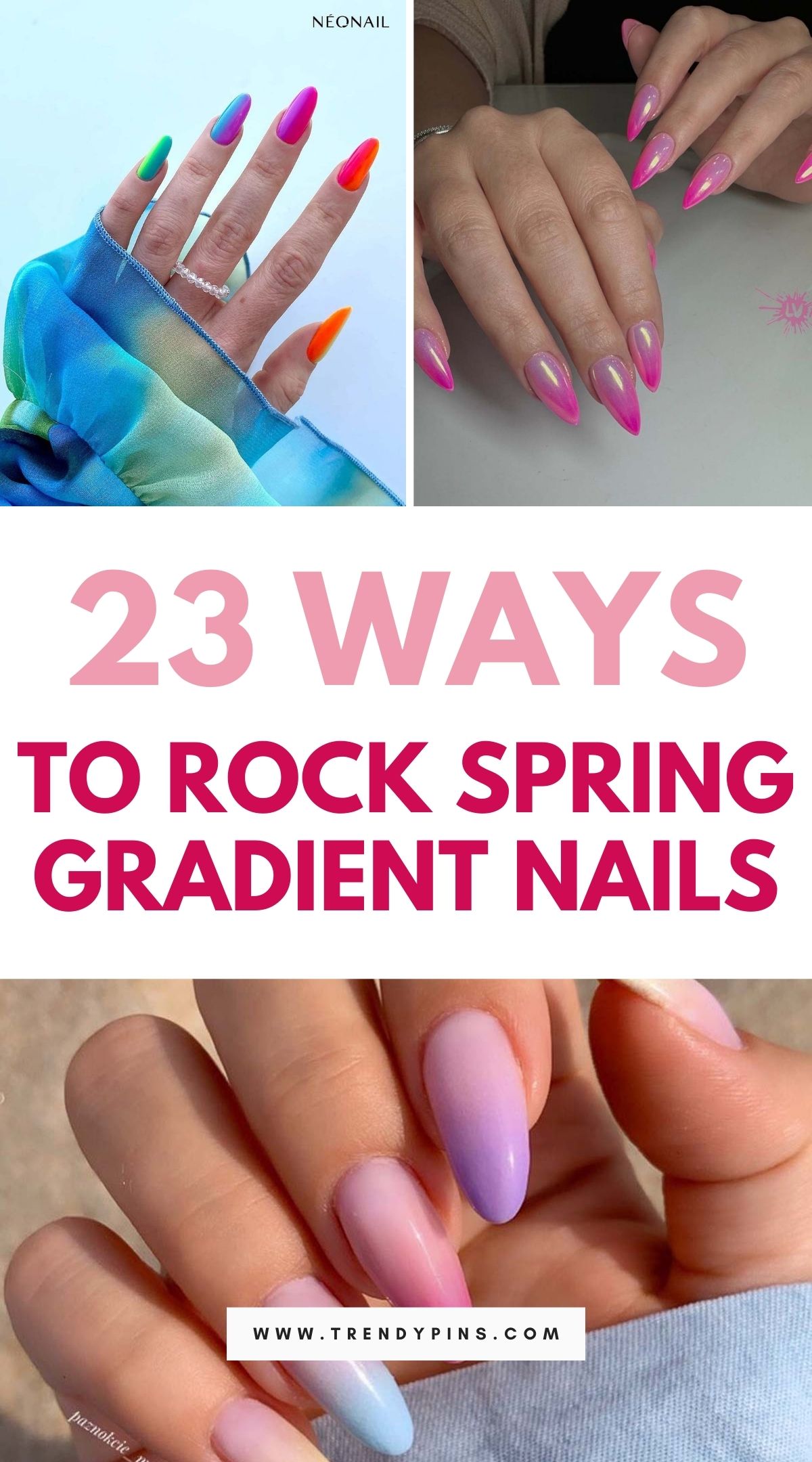 Spring Gradient Ombre Nails 3