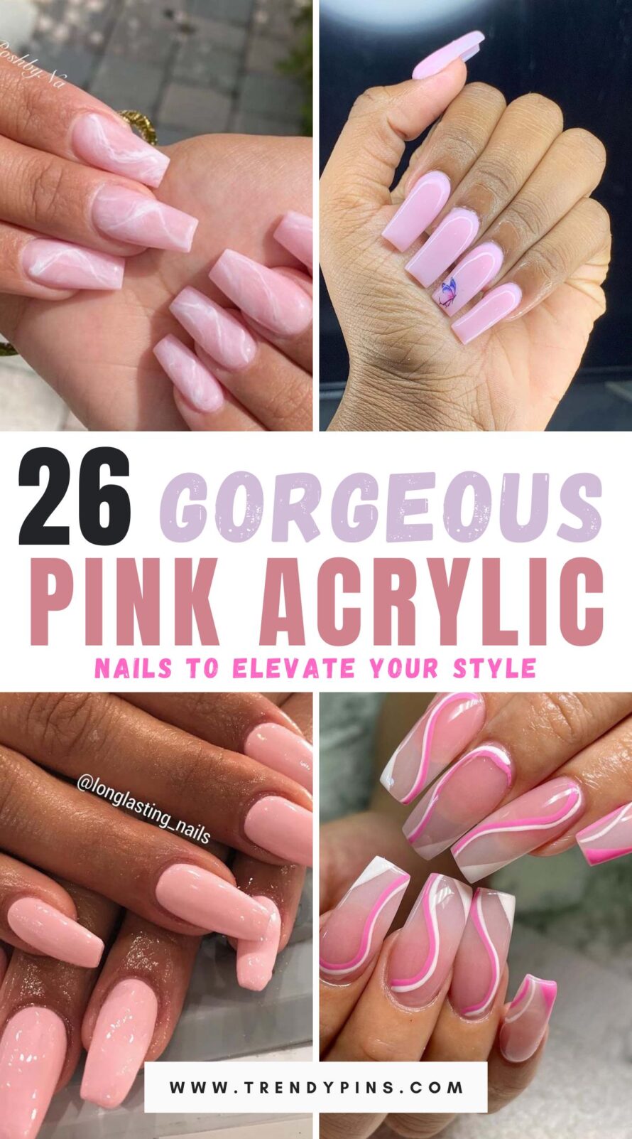 Dive into a world of pink with 26 gorgeous acrylic nail designs. Perfect for any occasion, these styles are a must-try for a chic look.