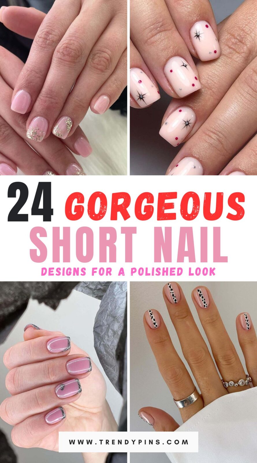 Explore 24 elegant short nail designs for a polished and sophisticated appearance. From minimalist chic to intricate patterns, find inspiration to elevate your manicure game and embrace your natural nail length with style and grace.