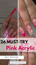 Pink Acrylic Nail Designs 1