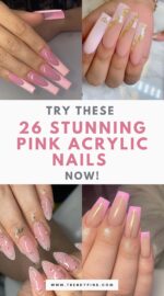 Pink Acrylic Nail Designs 2