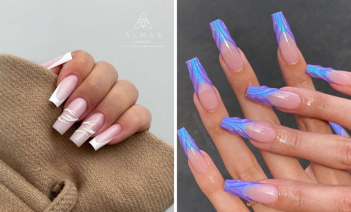 Summer Coffin Nail Designs