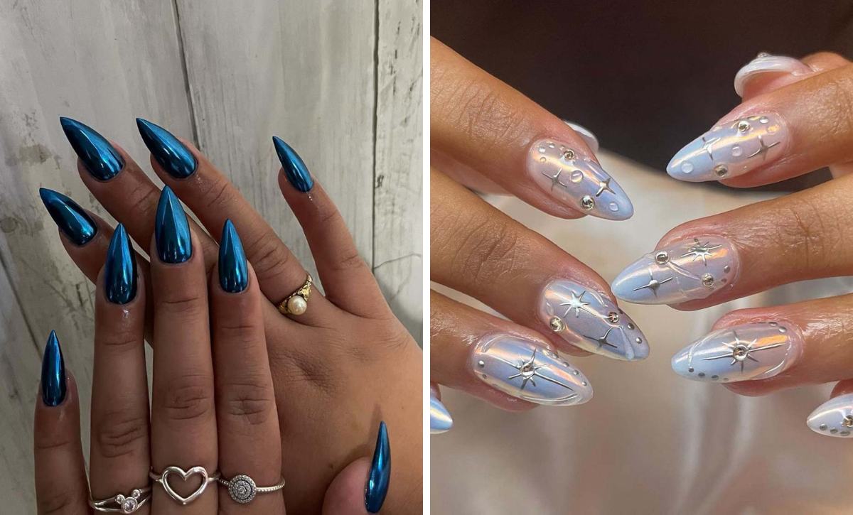 Colorful Chrome Nail Ideas