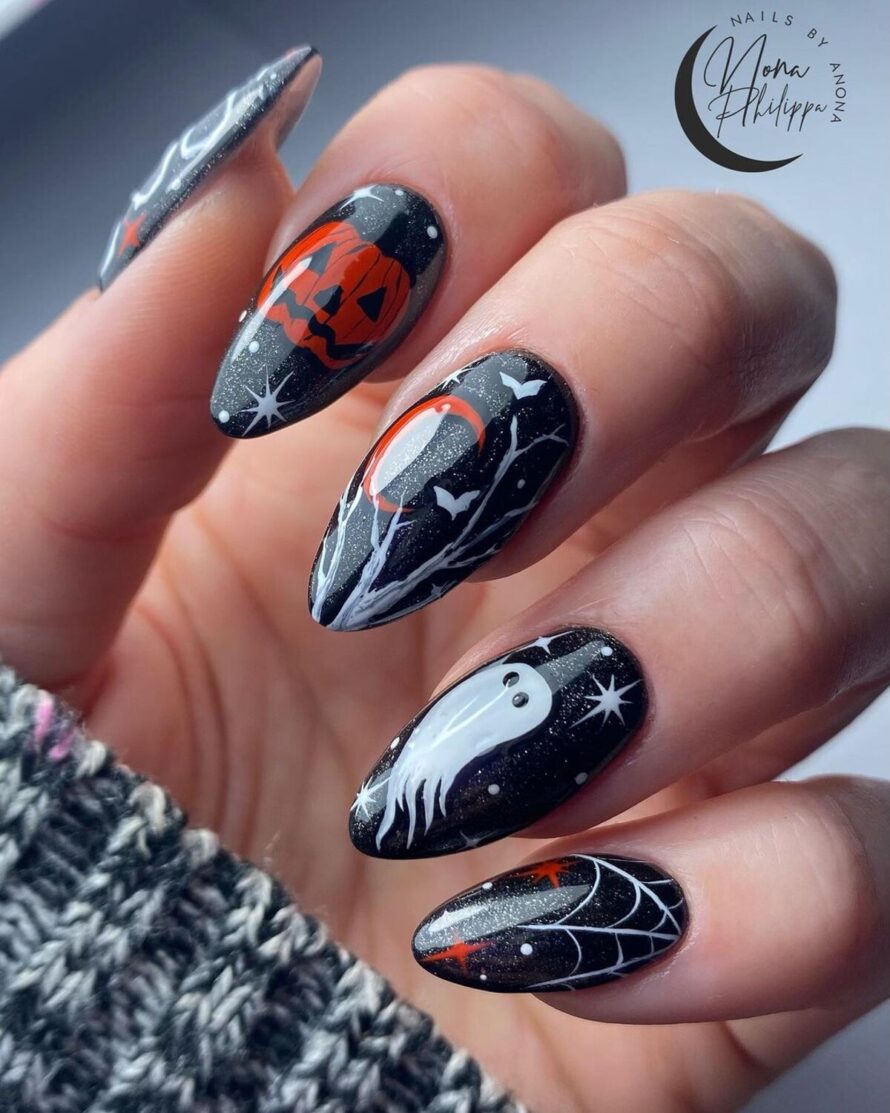 29 Stunning Almond Shaped Halloween Nails You ll Fall in Love With