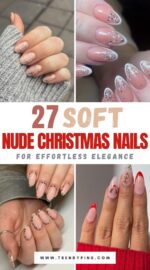 27 Nude Christmas Nails for a Subtle and Elegant Holiday Style