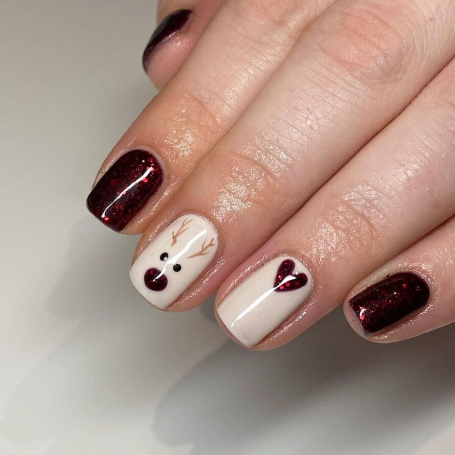 30 Glossy Gel Christmas Nails for a Long Lasting Festive Manicure
