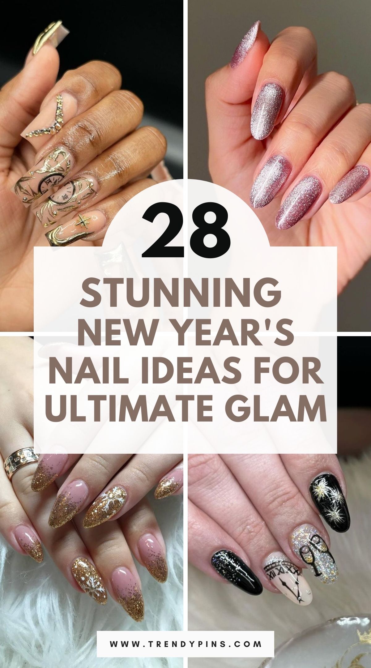 39 Sparkling Nail Ideas To Help You Ring In The New Year
