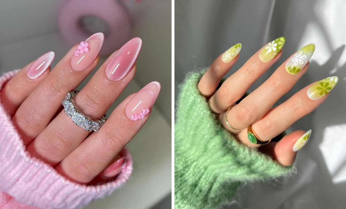 25 Gorgeous Oval Nails With Floral Accents Perfect For Spring 2025