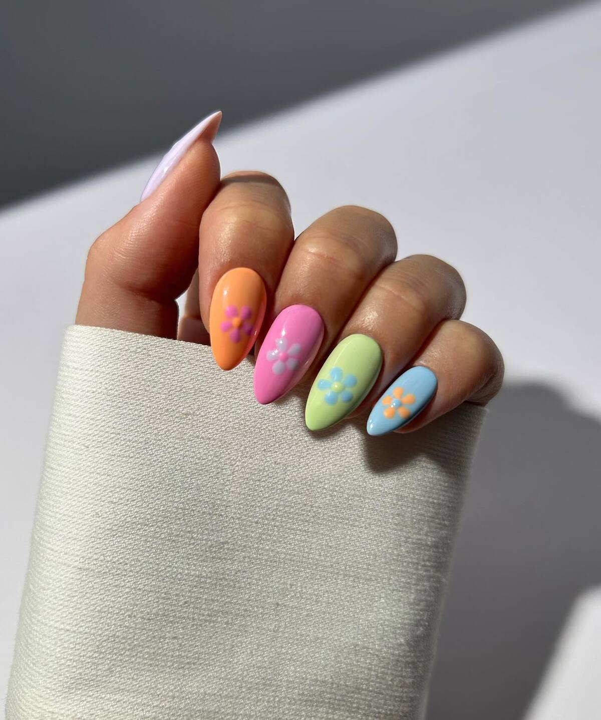 24. Matte Pastel Pop with 3D Flower Art