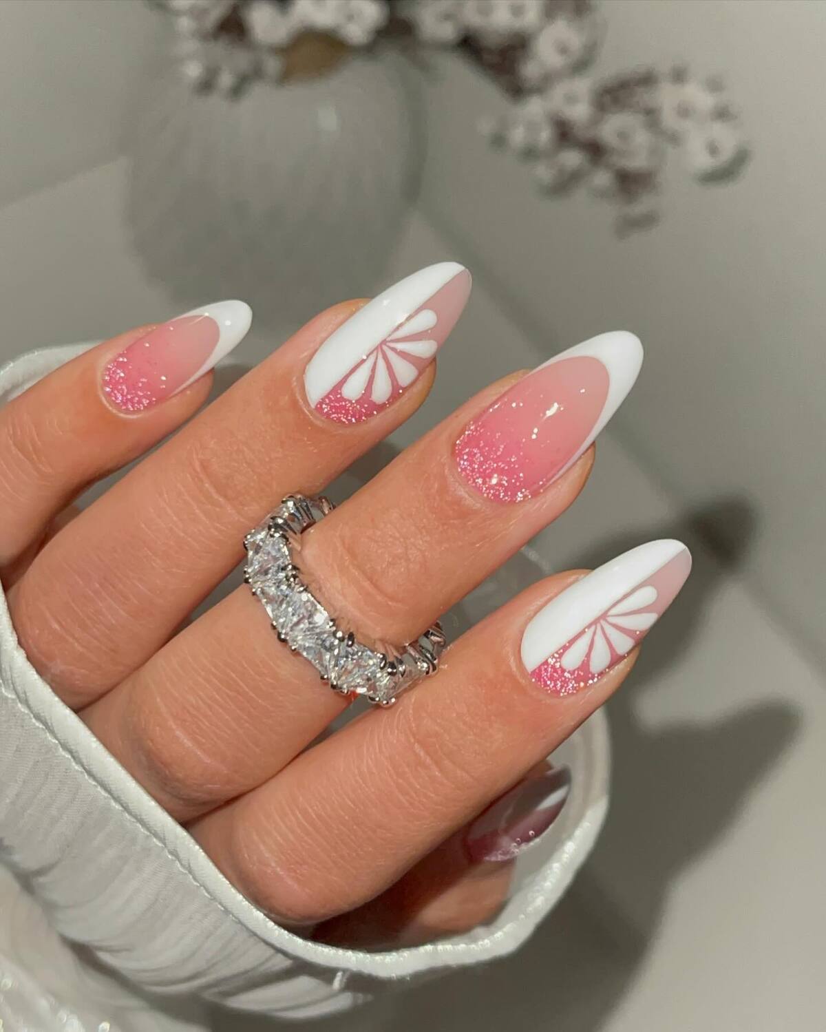 9. Glitter and Petal Perfection