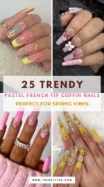 25 Elegant French Tip Coffin Nails In Pastel Yellow And Pink For Spring 4