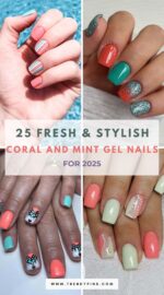 25 Sleek Gel Nails In Coral And Mint Green Perfect For Summer 2025 4