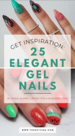 25 Sleek Gel Nails In Coral And Mint Green Perfect For Summer 2025 5