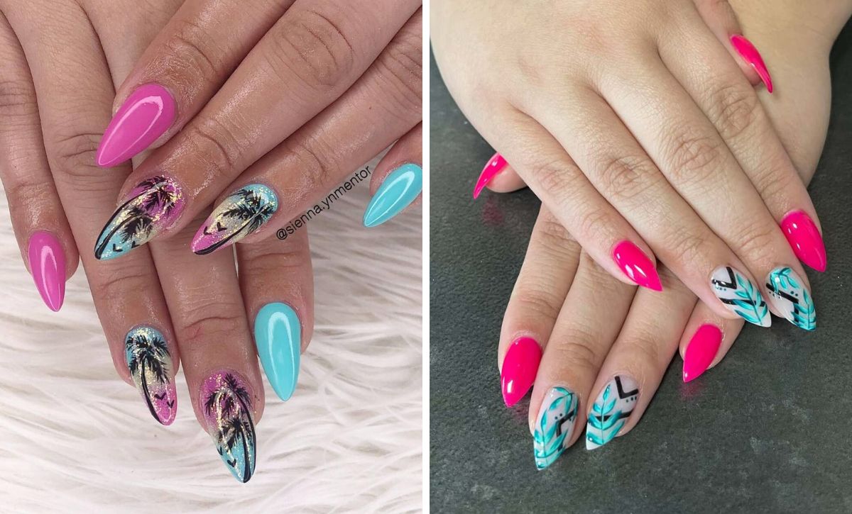 27 Chic Stiletto Nails In Hot Pink And Aqua For Summer 2024 ...
