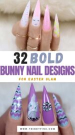 28 Easter Themed Stiletto Nails With Bunny And Egg Art For A Bold Look 2