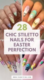 28 Easter Themed Stiletto Nails With Bunny And Egg Art For A Bold Look 3