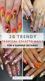 28 Stunning Stiletto Nails With Tropical Colors For Your Summer Getaway 4