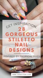28 Stunning Stiletto Nails With Tropical Colors For Your Summer Getaway 5