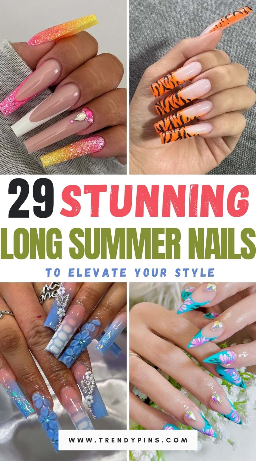Stunning Long Summer Nail Ideas