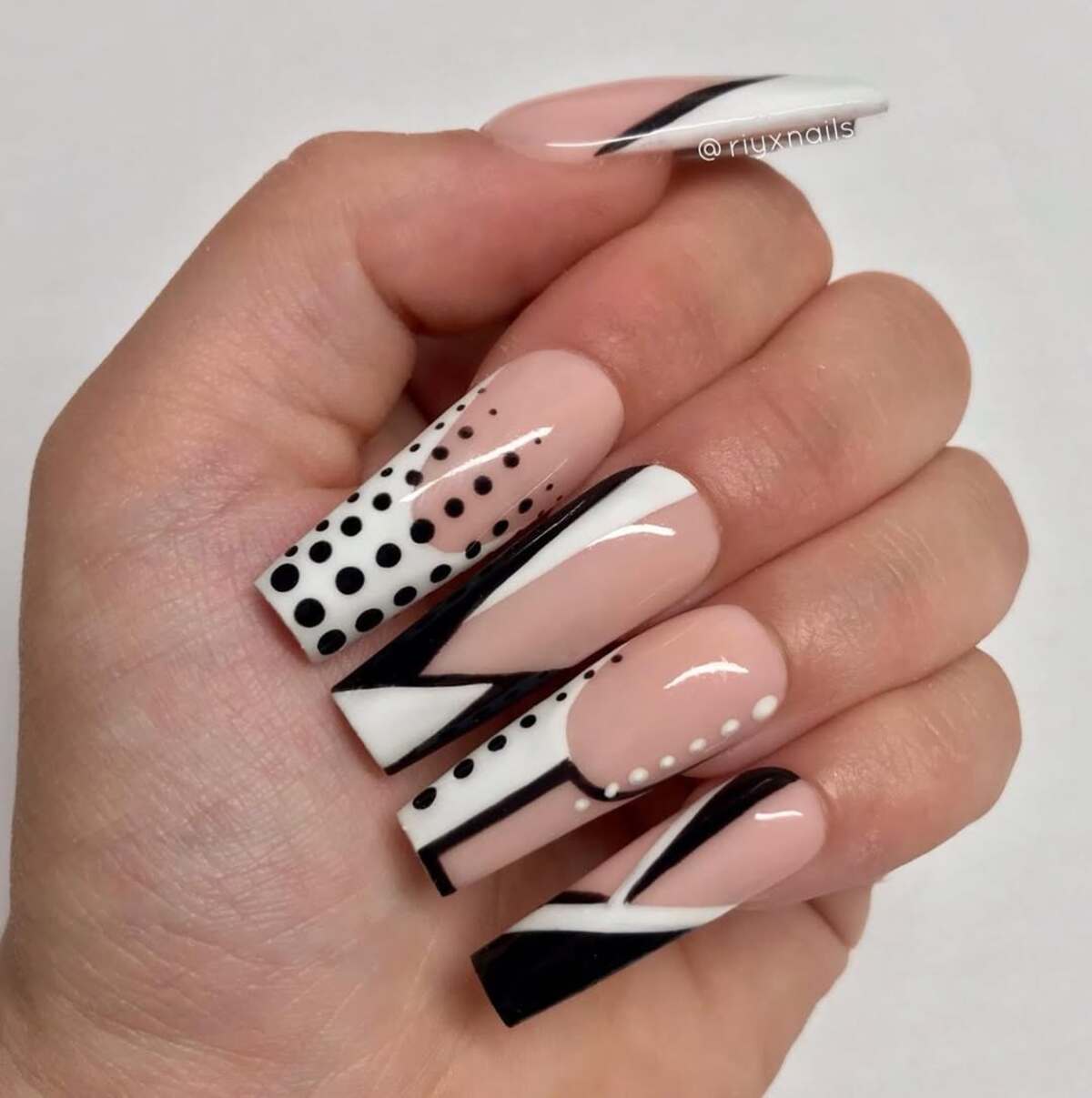 3. Bold Black and White Geometric Art
