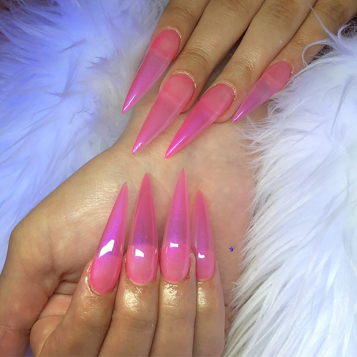 8. Dreamy Pink Glass Stilettos