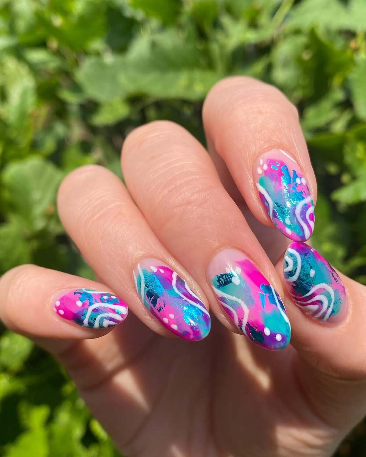 12. Vibrant Abstract Art with Foil Accents