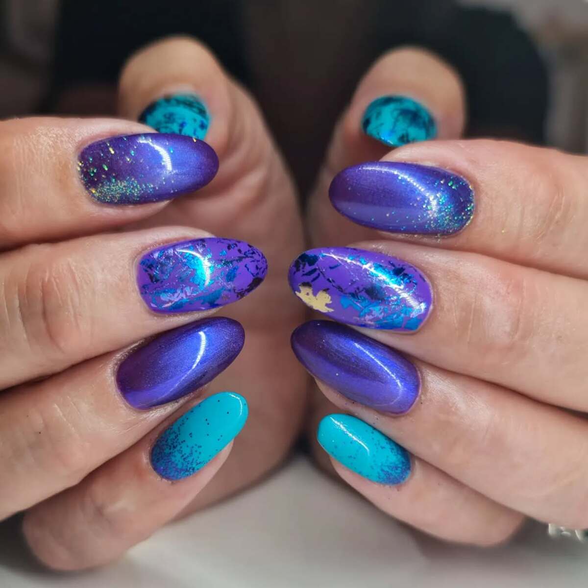 23. Deep Violet and Electric Blue Foil