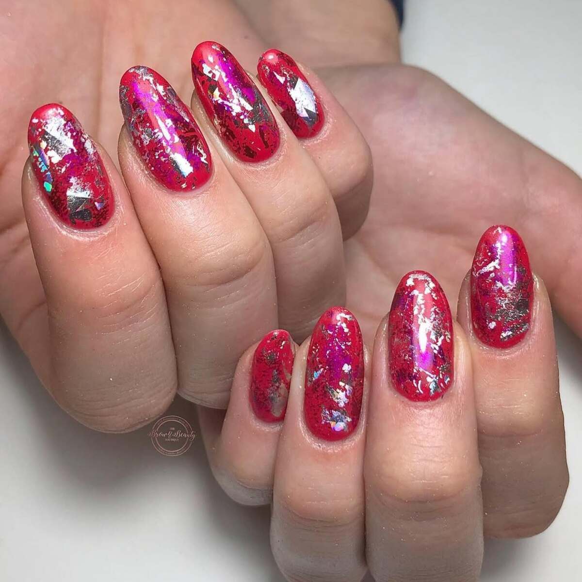 25. Red Metallic Foil Fantasy