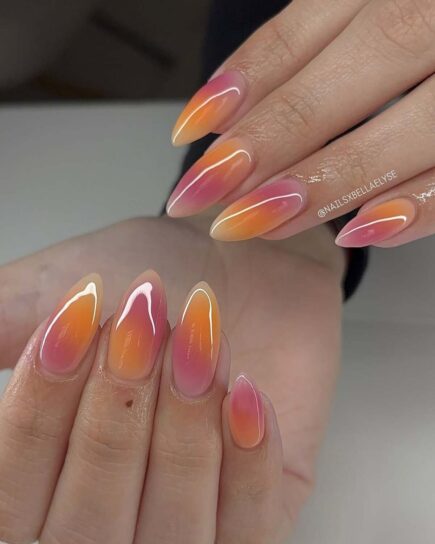 28 Bold Summer Nail Ideas in Neon Orange and Pink for a Vibrant Look