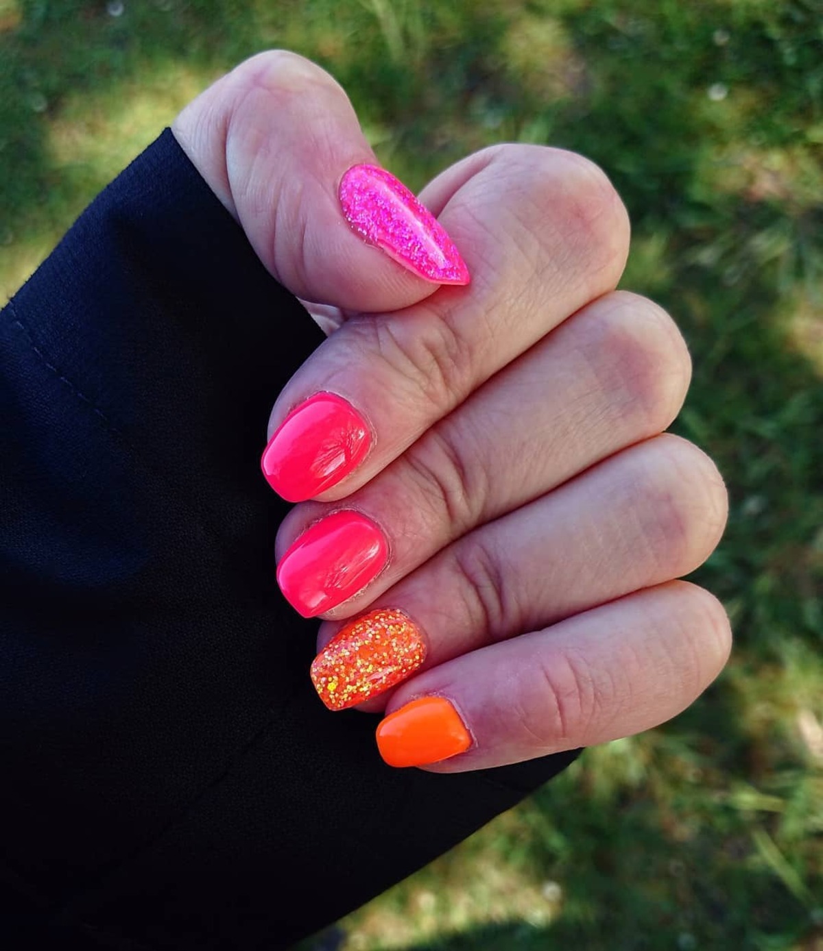 25. Mix-and-Match Neon with Glitter Accents