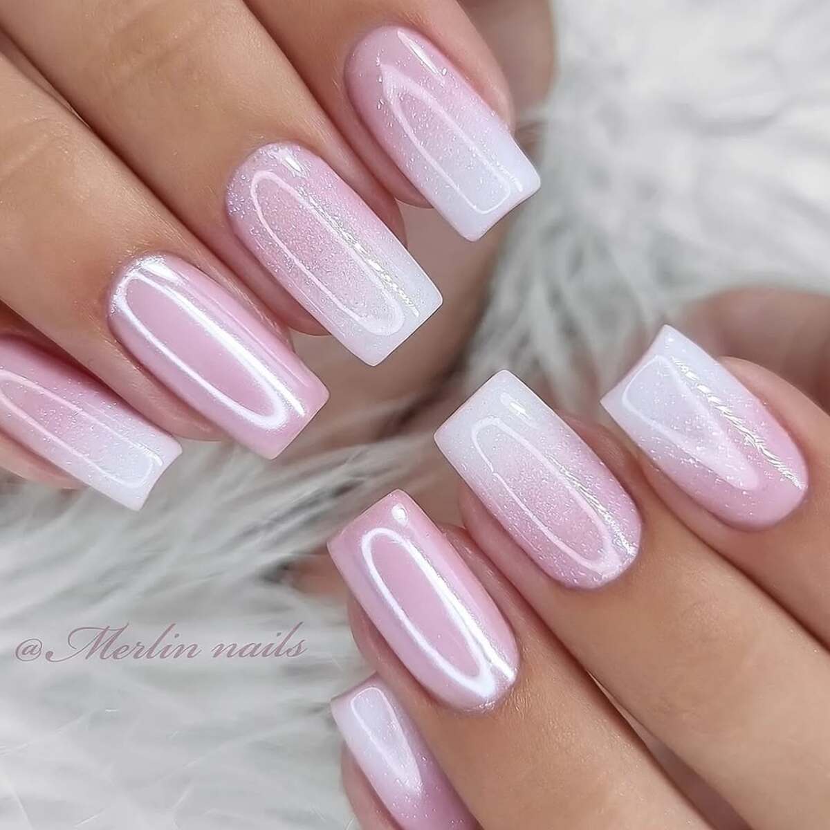 1. Elegant Pink and White Ombre Nails