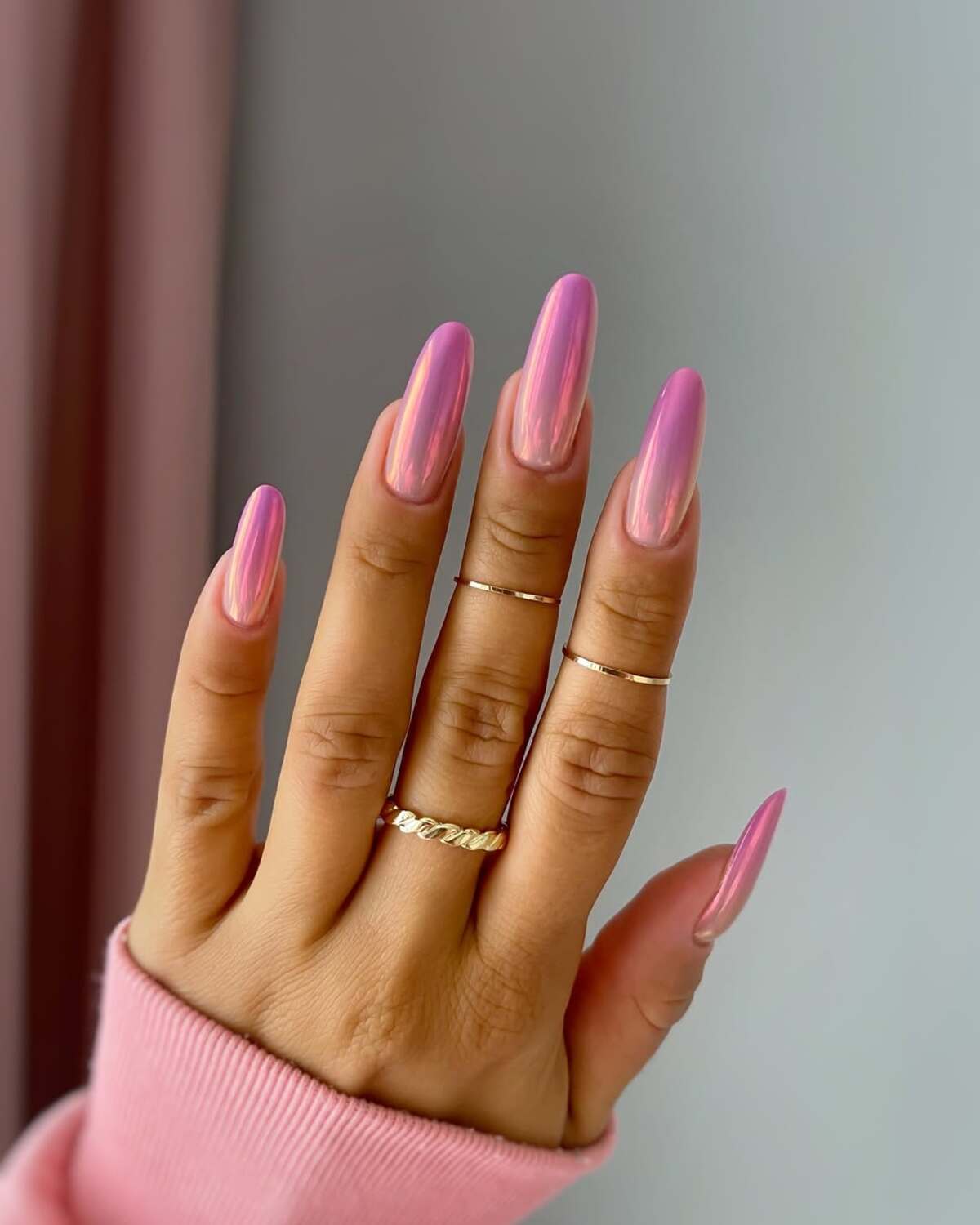 4. Chrome Pink for a Modern Glow