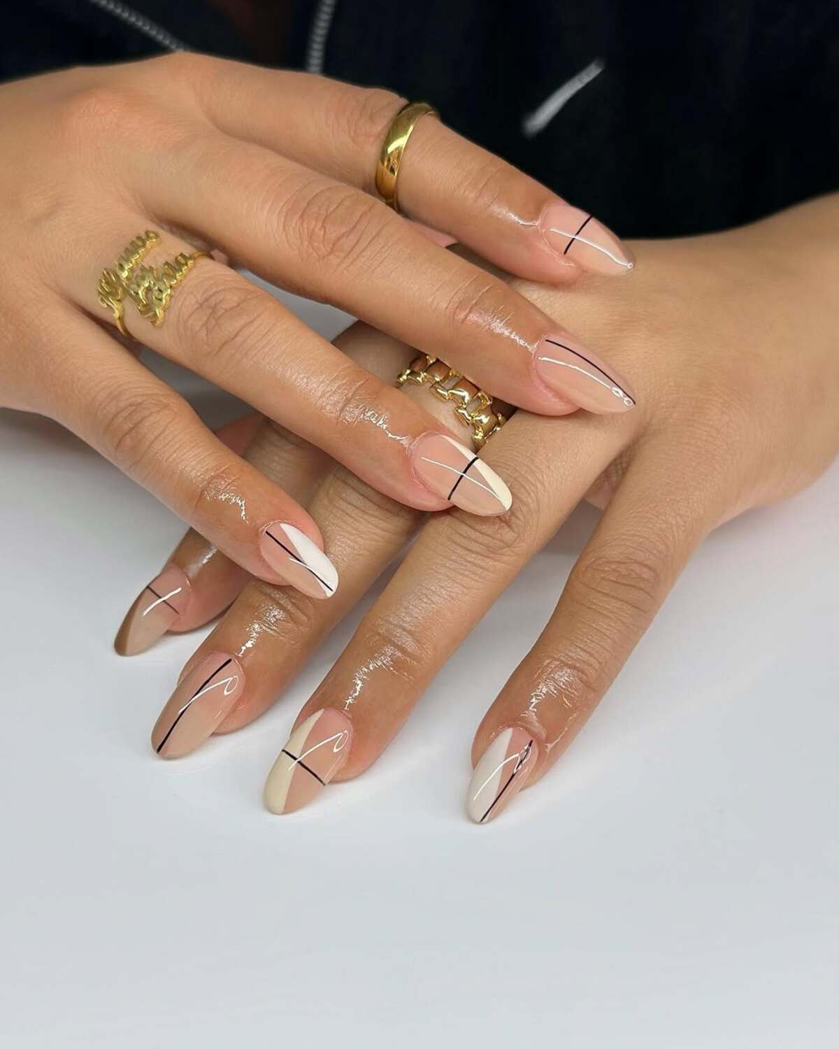 18. Nude and Black Abstract Perfection