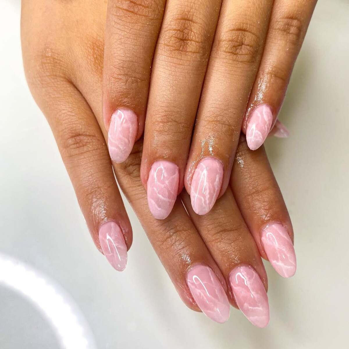 19. Milky Pink Marble Elegance