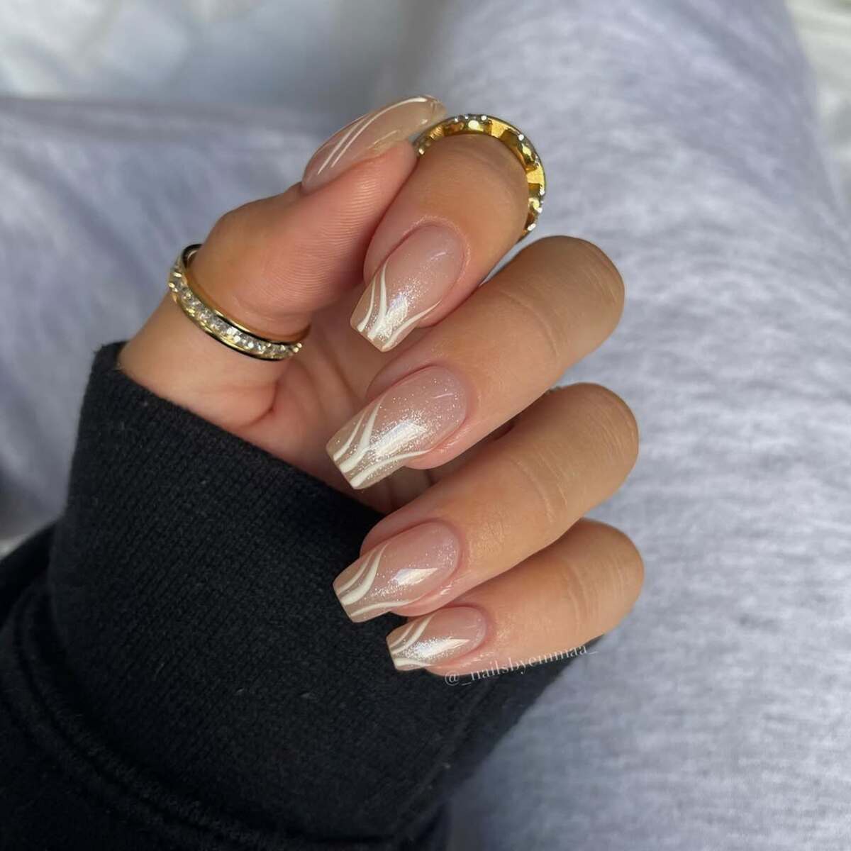 9. Subtle French with Shimmering Accents