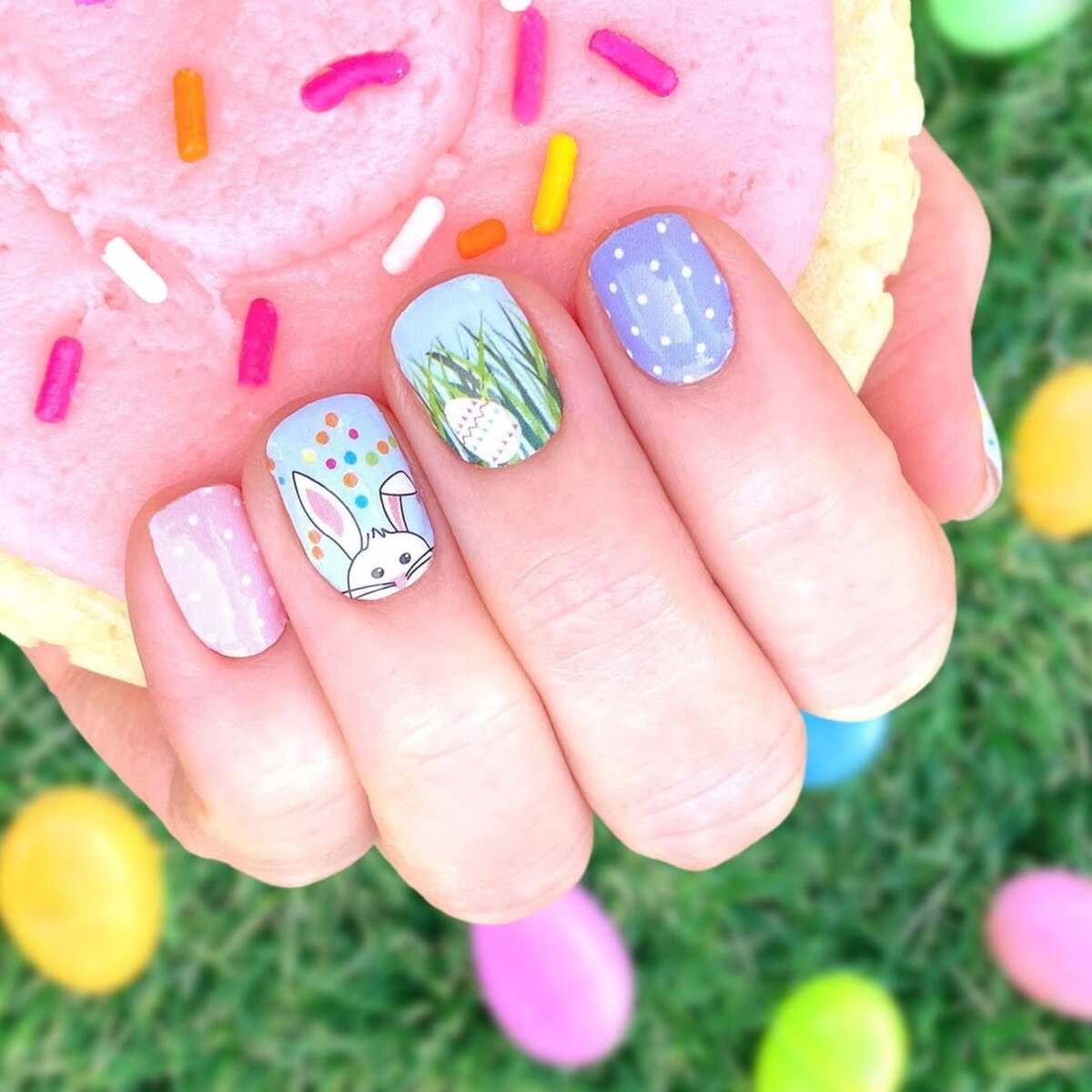 10. Easter Bunny and Egg-Inspired Nails