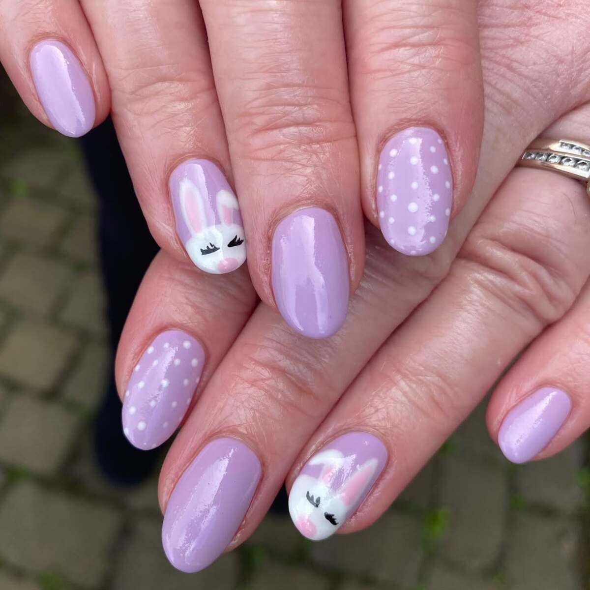 20. Lavender Bunny Dreams with Polka Dots