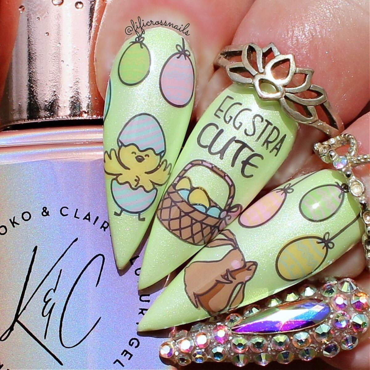 27. Eggstra Cute Pastel Easter Nails