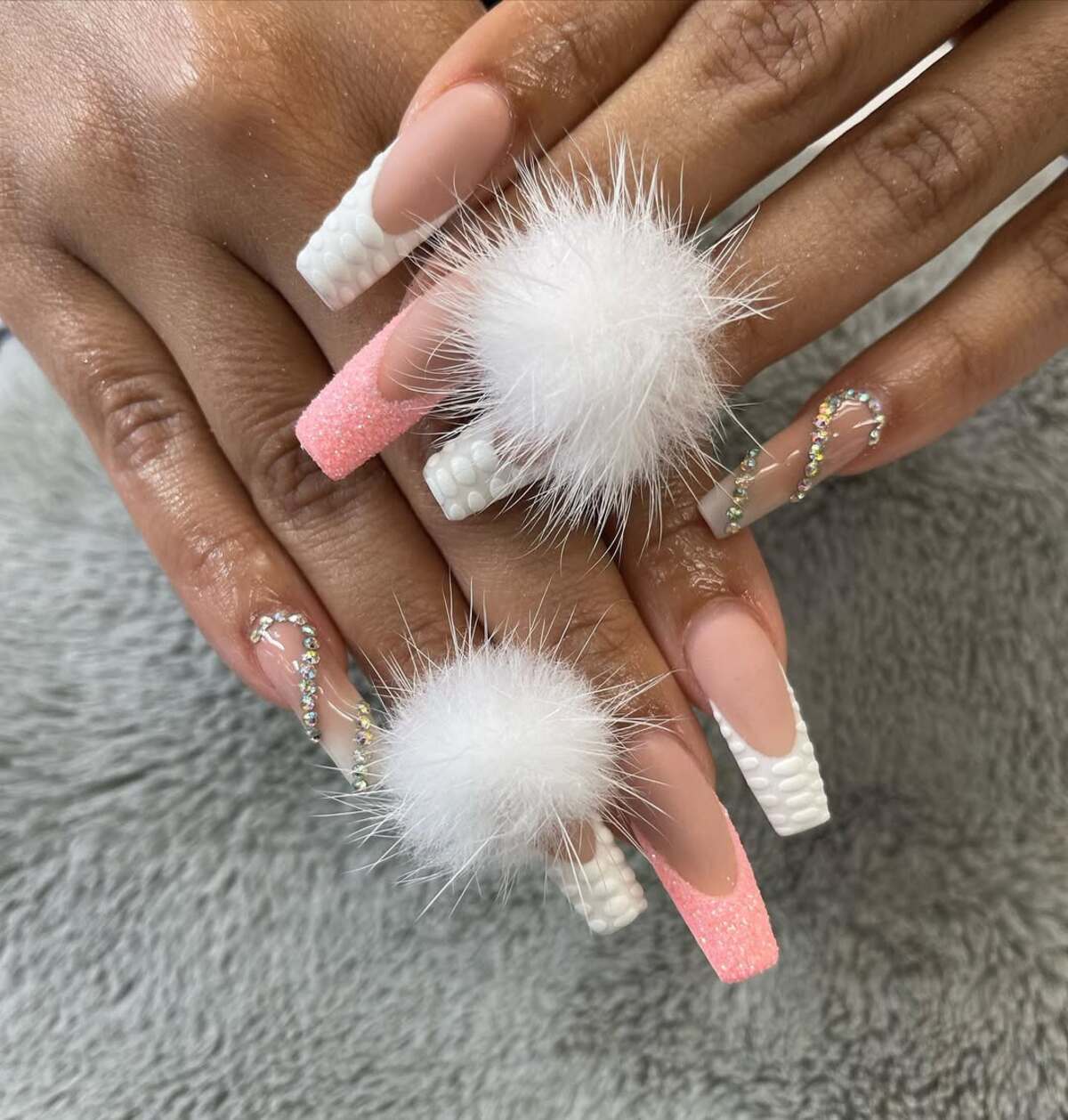 13. Playful Pom-Poms and Textured Glam