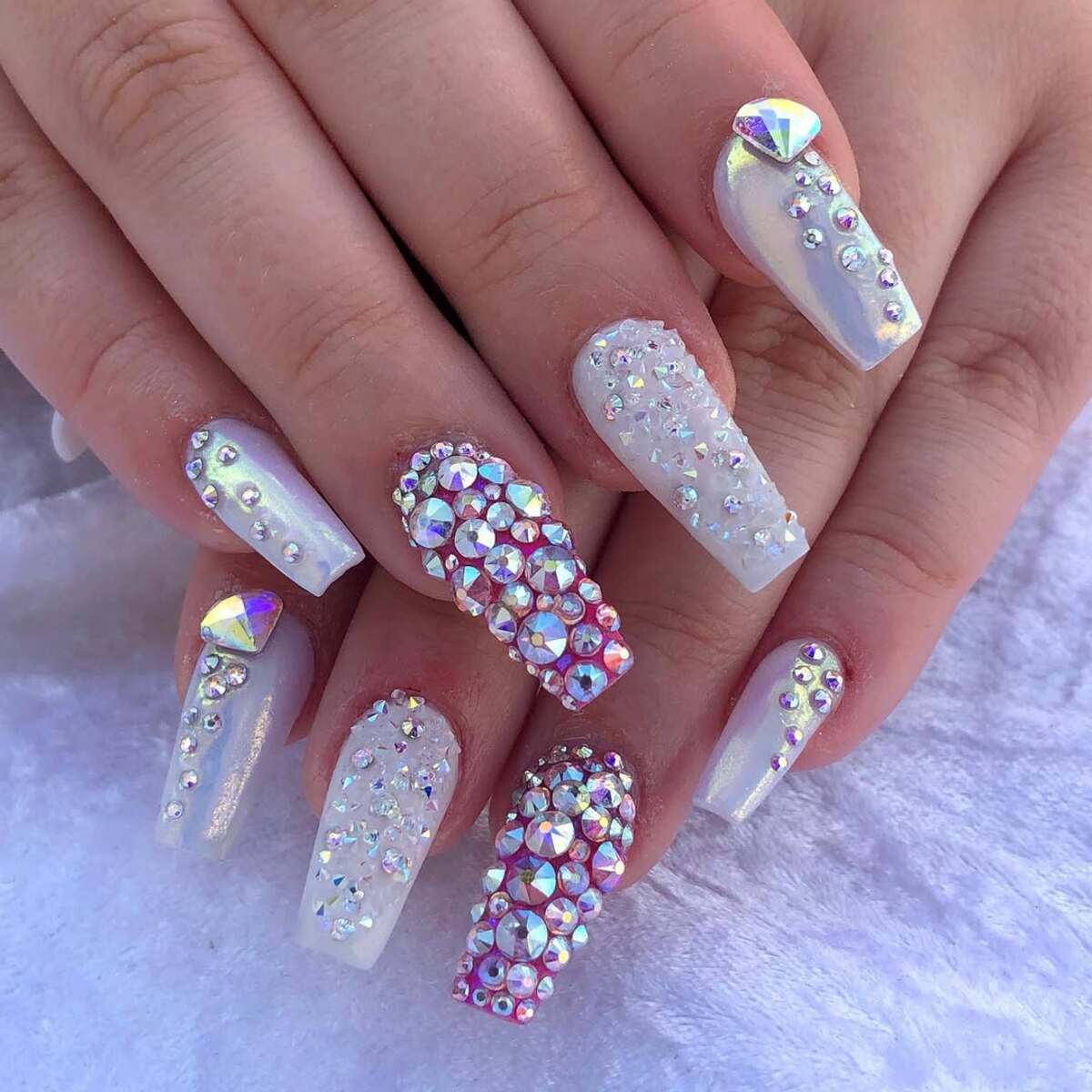 4. White and Diamond-Inspired Sparkle