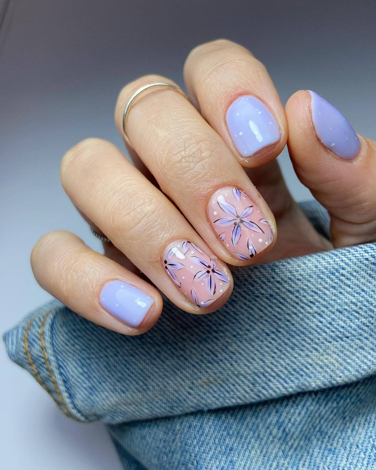 1. Soft Lavender and Pink Floral Charm