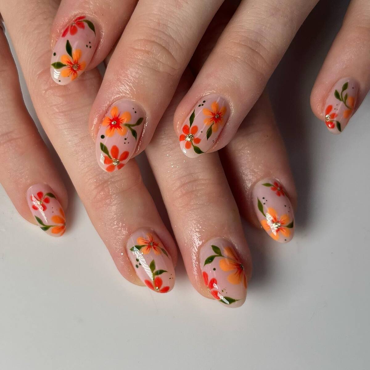 20. Warm Sunset Floral Charm