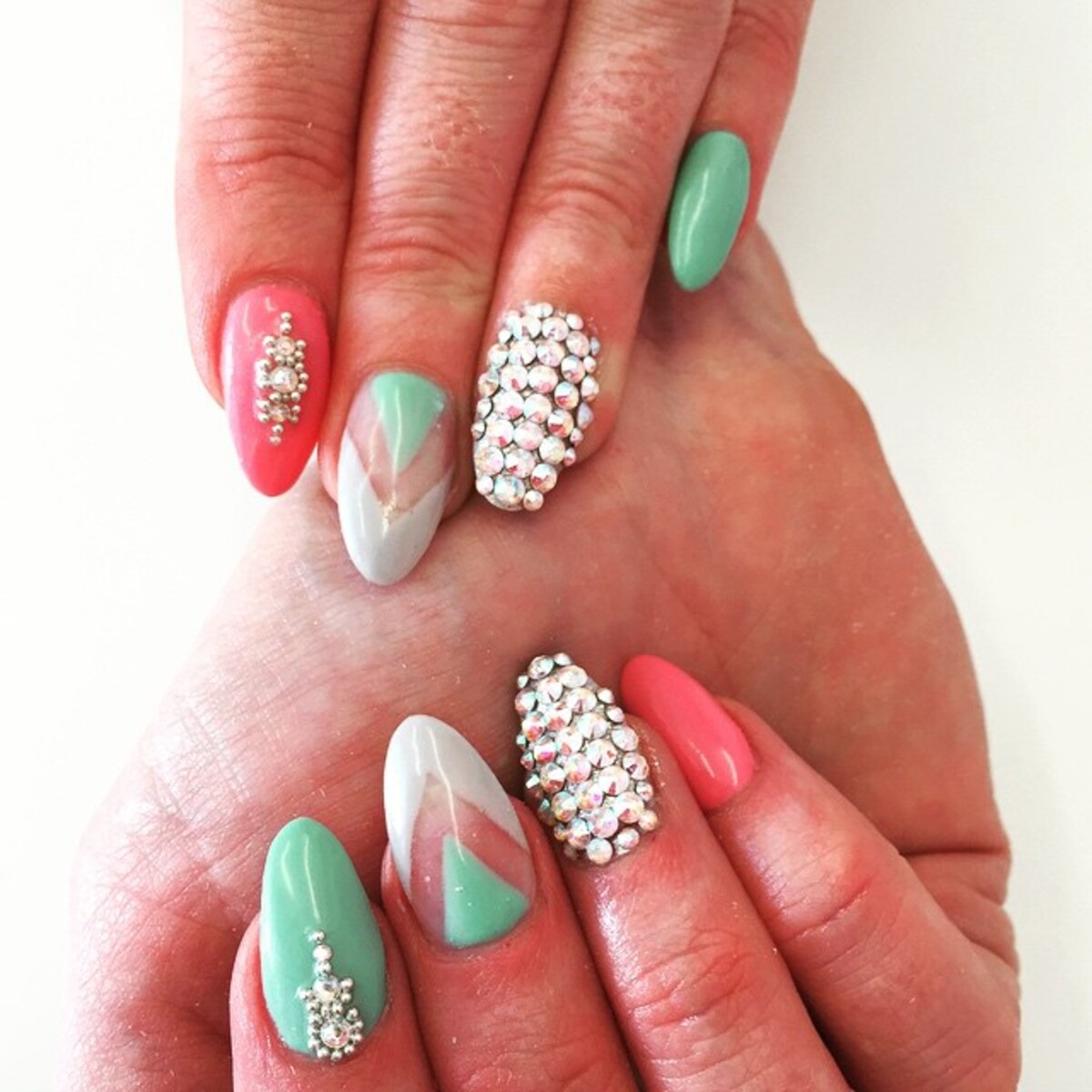 8. Luxurious Rhinestone Glam