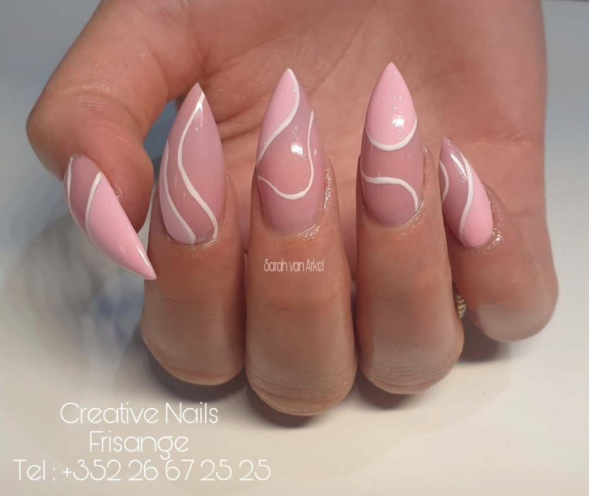 21. Soft Pink Elegance with Subtle Swirls