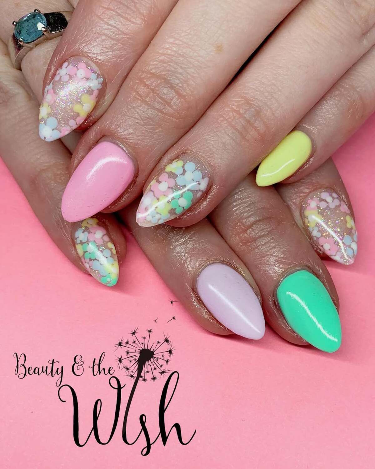 24. Sparkling Floral Bloom in Pastel Tones