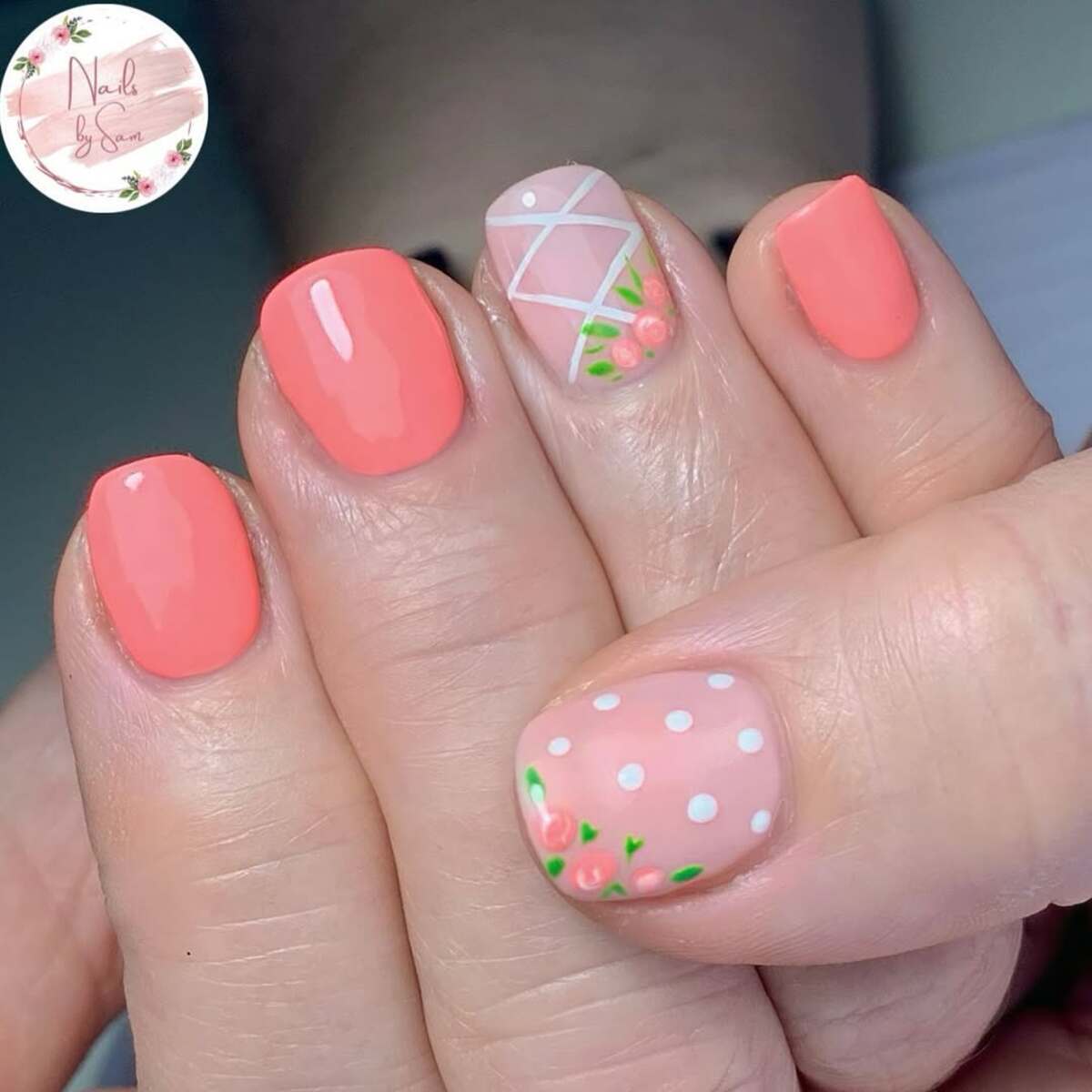 13. Playful Polka Dots and Floral Accents