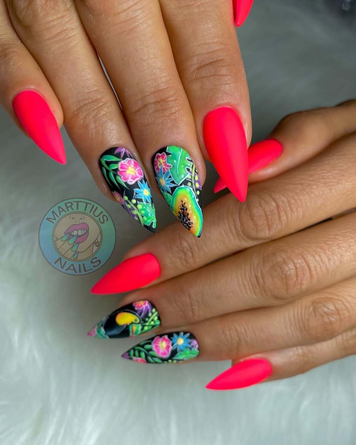 10. Jungle Fantasy with Neon Accents