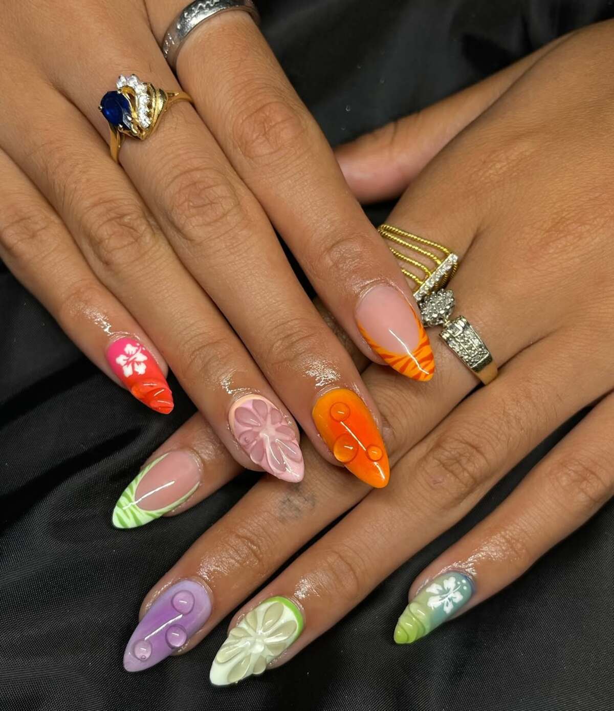 24. Multicolor 3D Floral Perfection