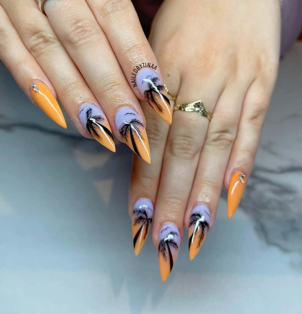 3. Sunset Palms on the Horizon