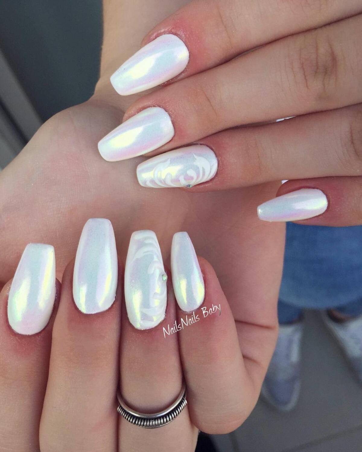 5. Iridescent Pearl White Perfection